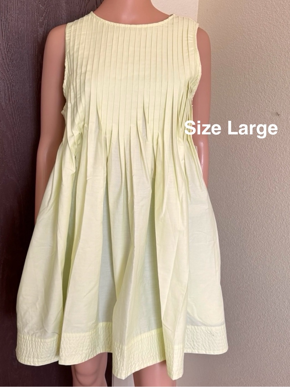 Free Assembly Women's Sleeveless Pleated Mini Dress,  Large
